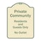 Signmission Designer Series-Private Community Residents And Guests Only No Outlet, 24" H, TG-1824-9933 A-DES-TG-1824-9933 - alternate 1